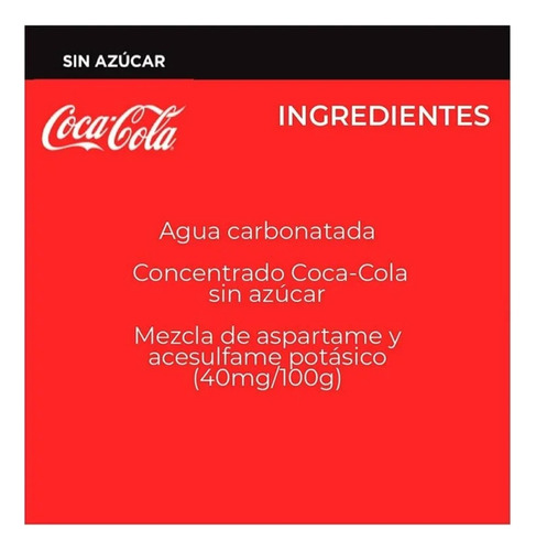 Refresco Coca Cola Sin AzĂșcar Mini Latas 6 Pzs De 235 Ml C/u