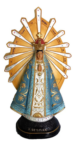 Imagen Religiosa - Virgen De Lujan 40 Cm Bizcocho Ceramico