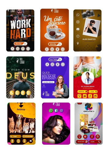 Pack Canva 414 Cartões De Visitas Diversos Com Dois Brindes