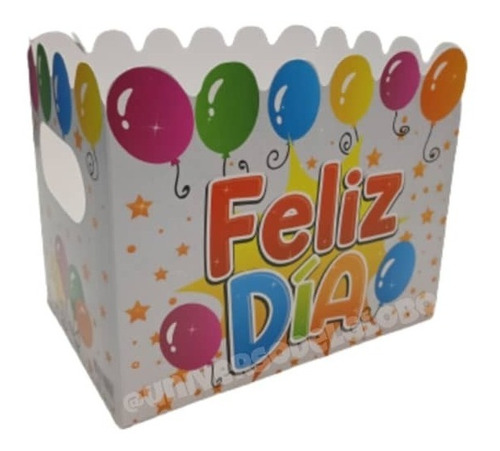 Cajas Carton Ancheta Feliz Día  Arreglos Globo Cumpleaños