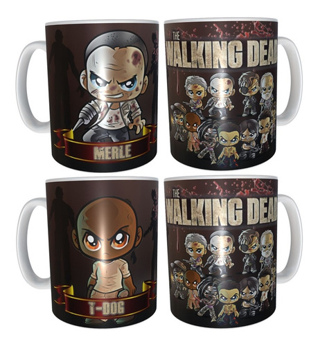 Imagen 10 de 10 de Mug Pocillo Taza The Walking Dead Personajes