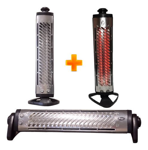 Combo 2 Estufas De Cuarzo 2 Velas Calefactor 1200 W Oferta