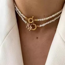 Collar De Perlas Con Letras De A-z Para Mujer, Iniciales De