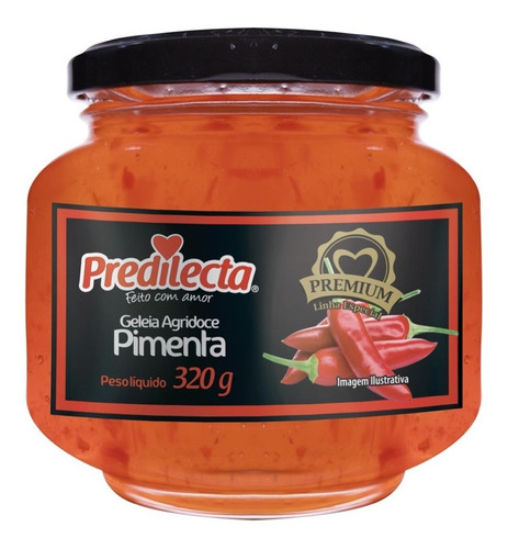 Geleia De Pimenta Vermelha Premium 320g Vidro Predilecta