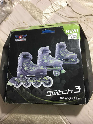 Roller Face Switch Patines 3 En 1 Color Gris-verde 22-24 Mex