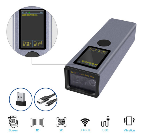 // Scanner De Código De Barras 2d 1d Com Tela Tft.en.b