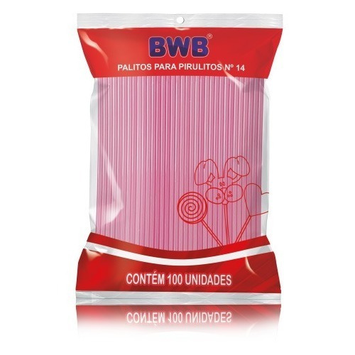 2 Pack Palitos N°14 Chupetas Rosa 100 Ud Bwb Cod 234