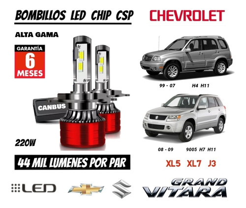 Bombillo Led Chip Csp 44 Mil Lumenes 220w Chevrolet Vitara