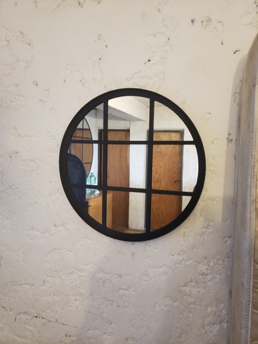 Espejo Redondo Hierro 100 Cm. Envio Gratis En Montevideo !!!