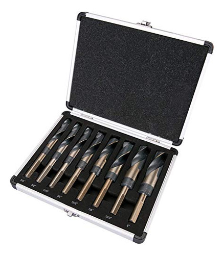 Xtremepowerus 8pc Hss Silver And Deming Drill Bits Set With