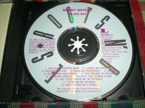 Muddy Waters / Blues Sky Cd Made In Usa (64) (Usado)