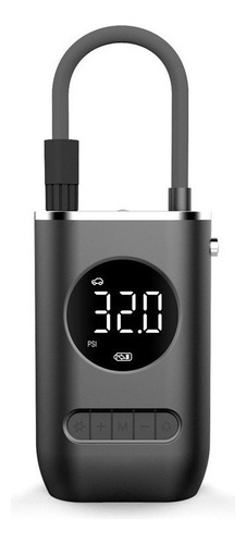 Mini compresor calibrador de aire digital portátil recargable color negro 110V/220V