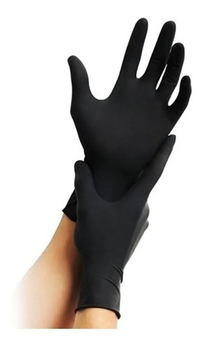 Guantes De Nitrilo Color Negro Mediglove X 50 Un Combustible