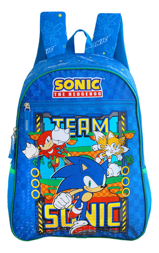 Mochila Escolar Infantil Sonic The Hedgehog Sticker Pacific