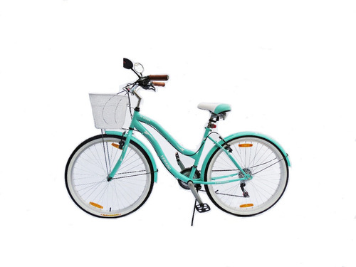 Imagen 1 de 5 de Bicicleta Dama Verado Playera Canasto Luz Cambios Shimano