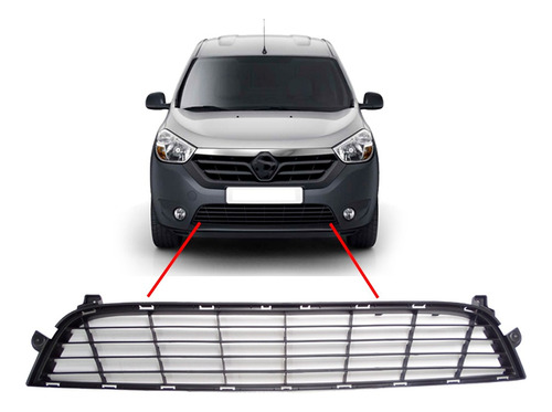 Rejilla Inferior Frontal Compatible Con Renault Dokker 15-19