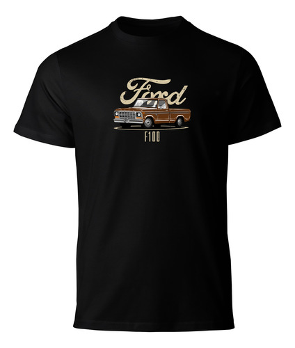 Remera Ford F100 Autos Retro Marron