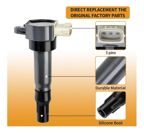 Kit Bobinas Uf681 C/ 3 Bujías, 3 Piezas