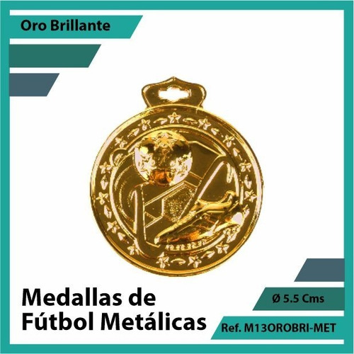 Medallas En Bogota De Futbol Oro Metalica M13oro