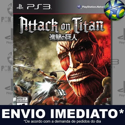 Jogo do anime Attack on Titan tem vídeo de gameplay para PS3, PS4