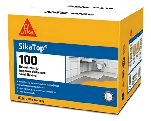 Foto real de SikaTop 100 — Revestimento impermeabilizante 18 kg