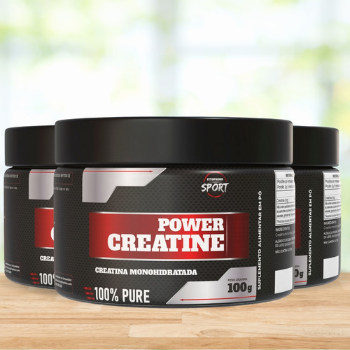 Kit 3 Creatina Monohidratada - Power Creatine Fitoprime
