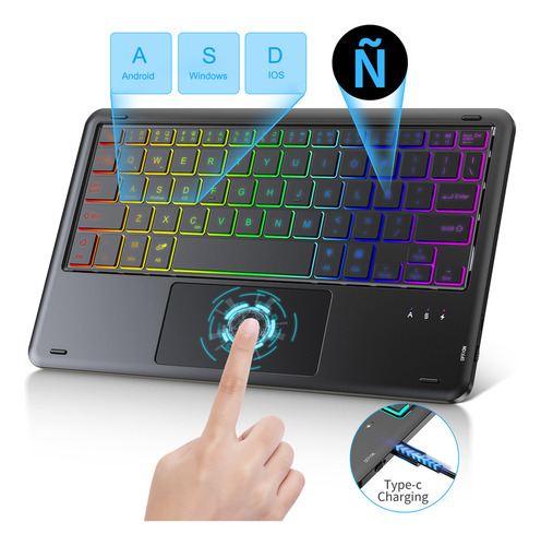 Wang C/ Mouse Teclado Lápis P/huawei Honor Pad X8a/x9 11