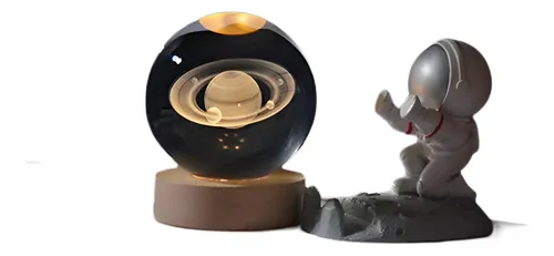 Lámpara Led 3d Esfera Proyector Saturno+obsequio Astronauta