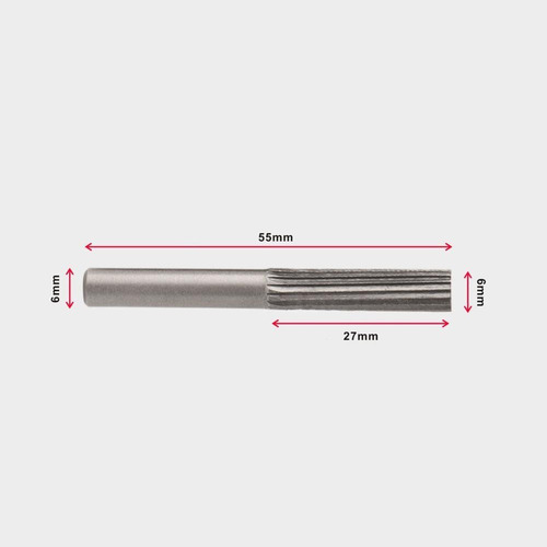 Fresa Acero Hcs 1/4 Tallar Pulir Madera Aluminio 12mm Unidad