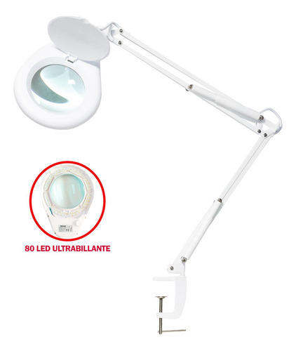 Lámpara Articulada Con Lupa Y Luz Led Zd-129a/led Takema