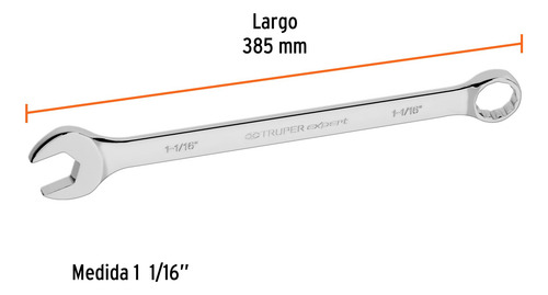 Llave Combinada Extralarga 1-1/16 Pulgadas 385 Milímetros