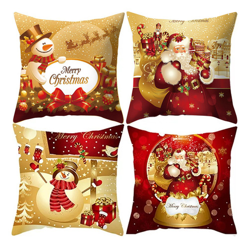 4 Pcs Adornos Navideño Cojines Navideños Decoracion Navidad
