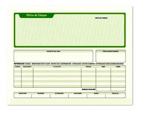 3 Blocks Póliza Cheque Pcform 1/2 Oficio 25 Jgos C/u