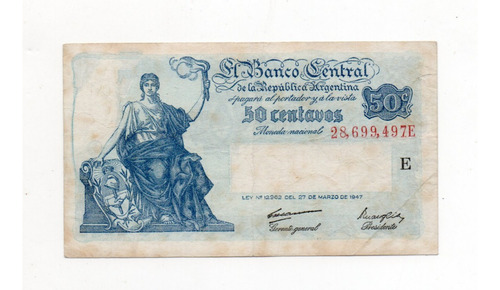 Billete 50 Centavos Moneda Nacional Progreso Bottero 1810