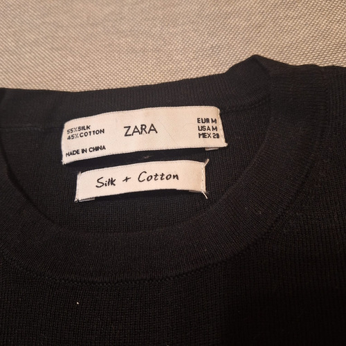Pack Pantalón Sastrero Zara + Sweater Negro Zara T.m Mujer Negro (Usado)
