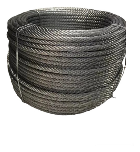 Cable De Acero Galvanizado Flexible 6x19+1 8mm Rollo 100 M