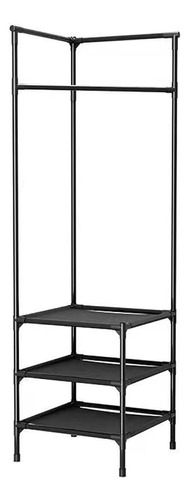 Corner Garment Rack Industrial Hall 3-tier Shelf Tree