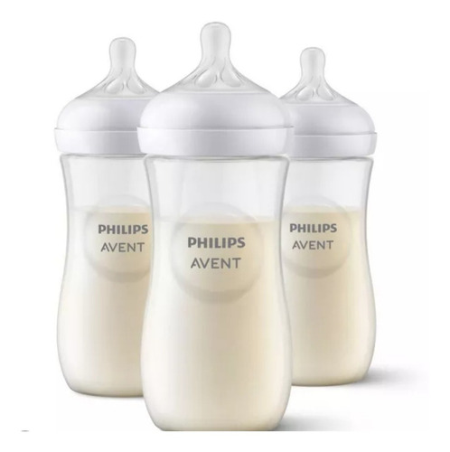 Set De 3 Biberones Philips Avent 11oz Natural