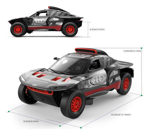 Coche Radio Control Rastar Audi Rs Q E-tron 1:14 Plata Audi