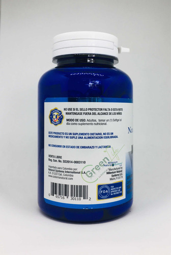Magnesio 400mg X100 Softgels Magnesium Natural Systems