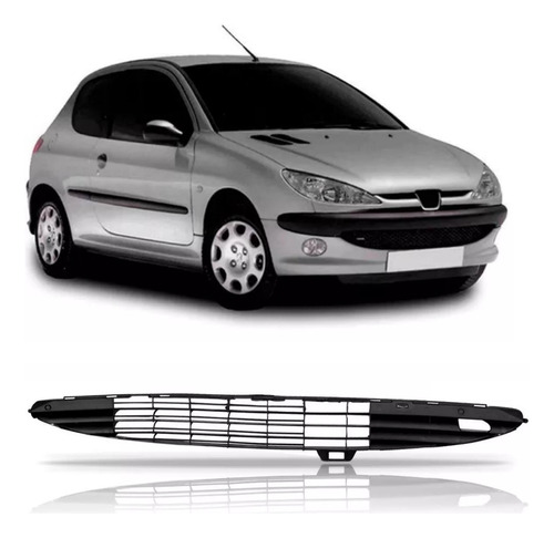 Grade Central Parachoque Peugeot 206 98 1999 2000 01 02 2003