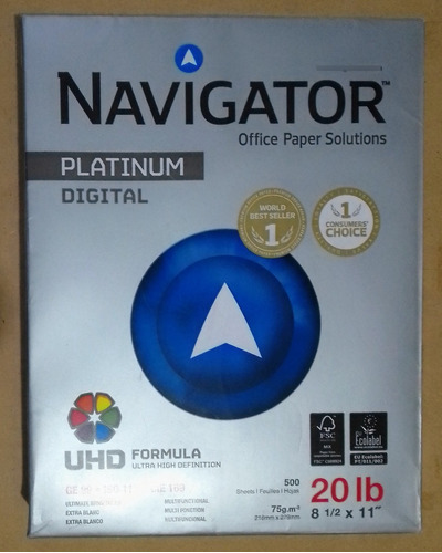 Papel Bond Navigator 75g 500 Hojas