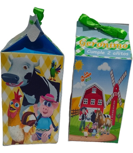 Cajitas Milk La Granja De Zenon ×25 Personalizados