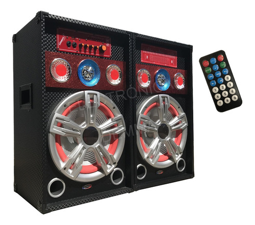 Par De Bafles Amplificados 10´´6500w Usb-sd-karaoke Potencia