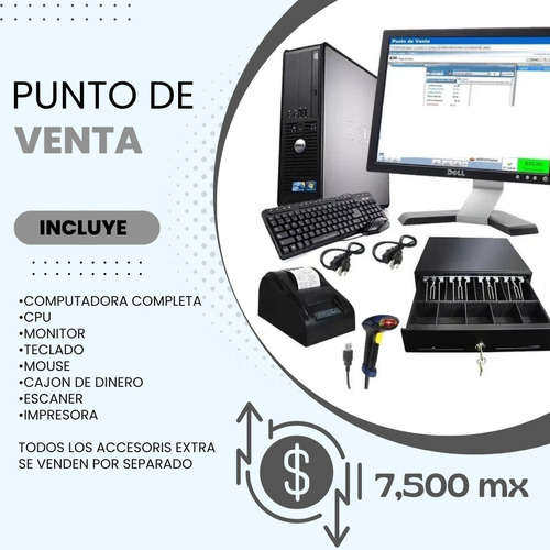 Kit Punto De Venta Pos Barato Pc + Lector + Miniprinter