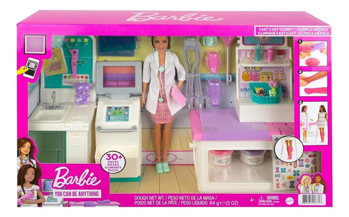 Barbie Clinica Medica Con Muñeca  +30 Accesorios Mattel 