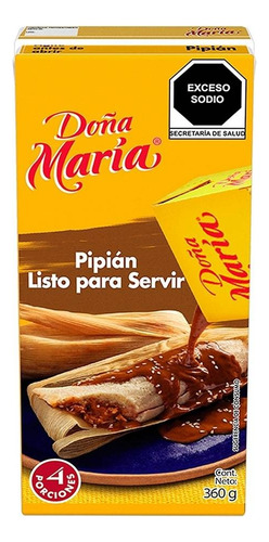 11 Pzas Salsa Pipián Doña María Listo Para Servir 360 G