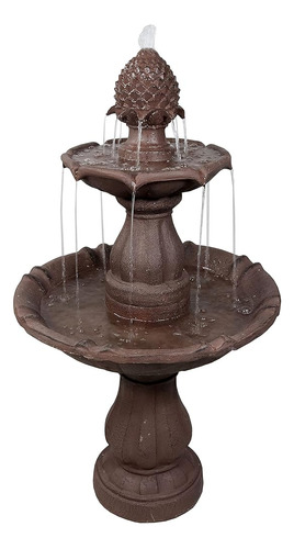 Sunnydaze Curved Plinth Outdoor Water Fountain - Fuente De C