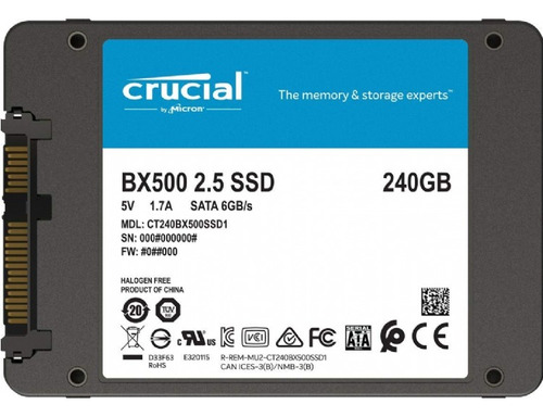 Ssd Crucial Bx500 De 240gb Bulk Package