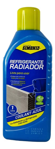 Liquido Refrigerante Radiador Autos Carros Simoniz Oxido 1l